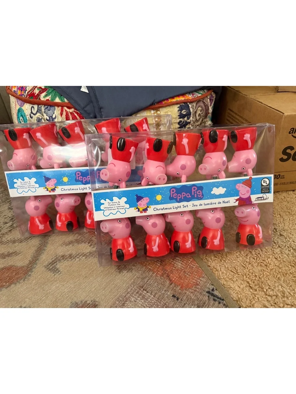 Very rare/HTF Kurt Adler Peppa pig 10 light Christmas string